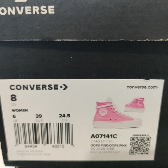 Converse Chuck Taylor All Star Lift Platform Retro Varsity High A07141C - Picture 11 of 11